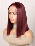 Burgundy Lace Front Wig(human blend)