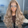 Blonde Highlight Brown Mixed Color Lace Front Wig
